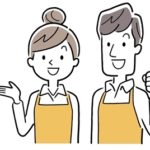 ショッピングモールのカフェの店員